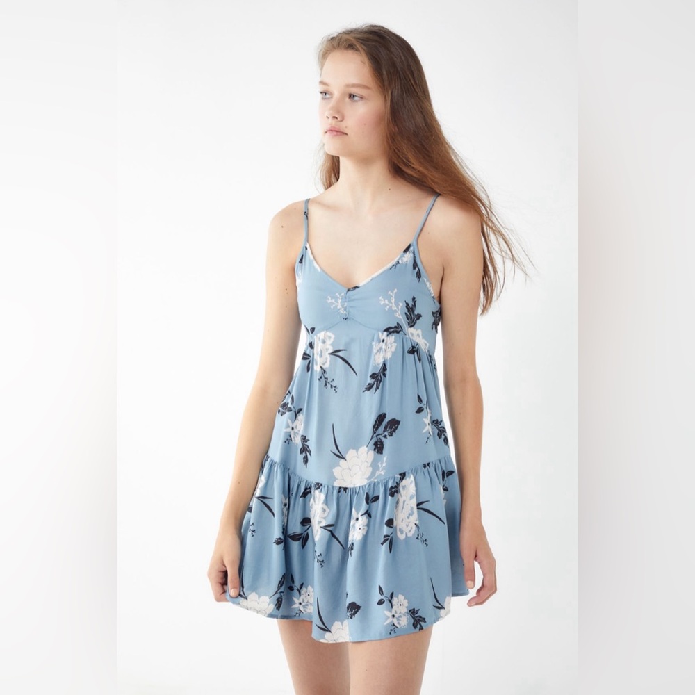 Harper Tiered Lace-Up Babydoll Dress